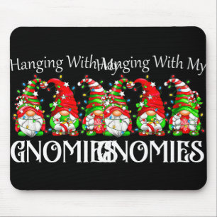 Tapis De Souris Gnome de Noël avec mes filles pyjamas de famille