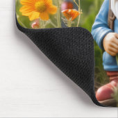 Tapis De Souris Gnome En Jardin D'Été (Coin)
