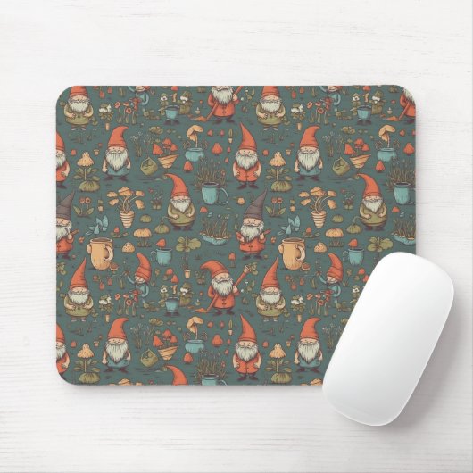 Tapis De Souris Gnome Garden Mousepad (Avec souris)