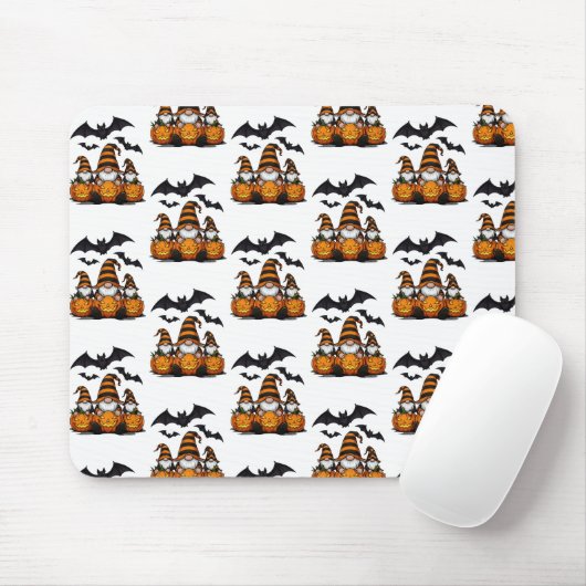 Tapis de souris Gnome Halloween (Avec souris)