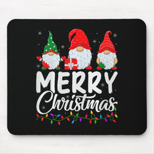 Tapis De Souris Gnome Merry Christmas Pajamas Matching Family Grou (Devant)