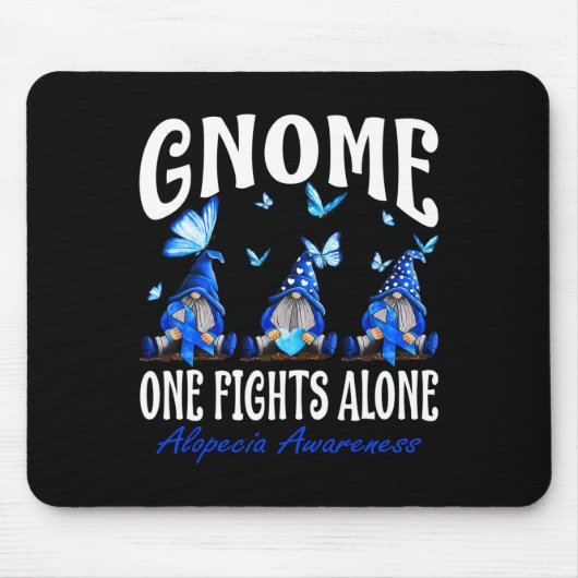 Tapis De Souris Gnome One combat seul Alopécie Sensibilisation 1 (Devant)