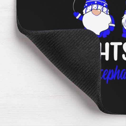 Tapis De Souris Gnome One combat seul Bleu Ruban Hydrocéphalie A (Coin)