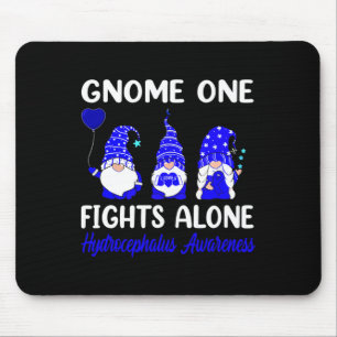 Tapis De Souris Gnome One combat seul Bleu Ruban Hydrocéphalie A