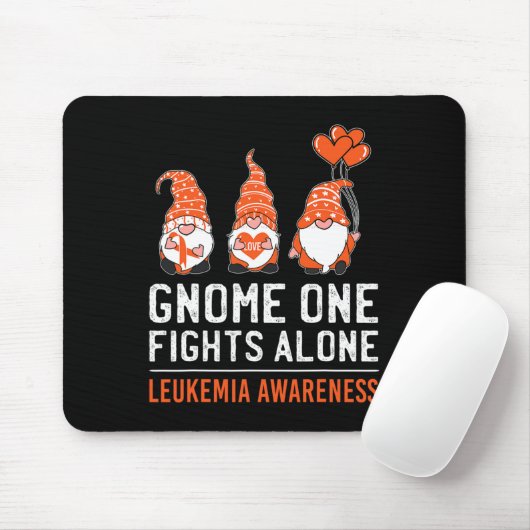 Tapis De Souris Gnome One combat seul Leucémie Cancer Sensibilisat (Avec souris)
