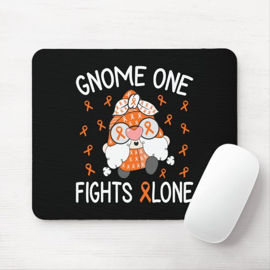 Tapis De Souris Gnome One combat seul Leucémie Sensibilisation Gno (Avec souris)
