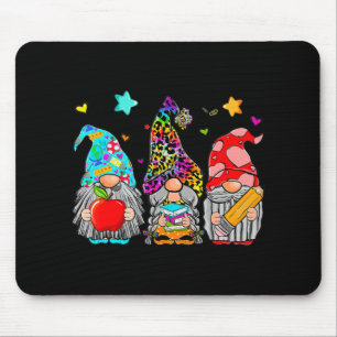 Tapis De Souris Gnome Retour À L'École Étudiant Premier Jour Cla