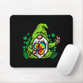 Tapis De Souris Gnome Tie Dye Shamrock Clover St Patricks Day Hipe (Avec souris)