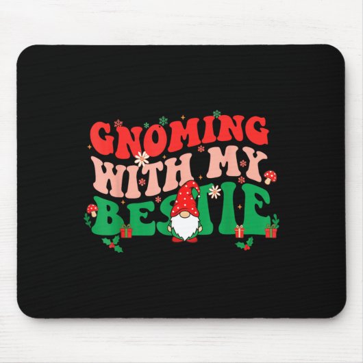 Tapis De Souris Gnome Twinning With My Ie Funny Matching Christmas (Devant)