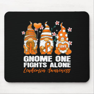 Tapis De Souris Gnome un combat seul orange de sensibilisation à l