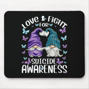 Tapis De Souris Gnome Violet Avec Mignonne Motif Papillon Suicide
