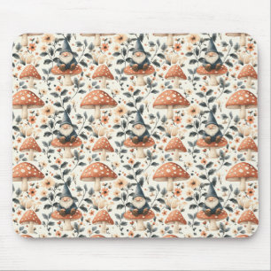 Tapis De Souris Gnome Whimsical & Champignons Enchantant Woodland