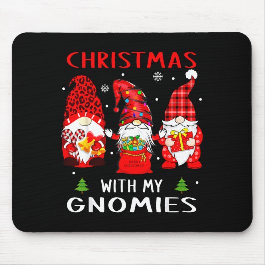 Tapis De Souris Gnomes Christmas Family Leopard Funny Plaid Men Wo (Devant)