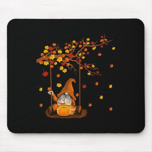 Tapis De Souris Gnomes citrouilles Automne Mignons Halloween Thank (Devant)