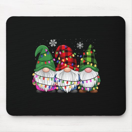 Tapis De Souris Gnomes Famille Pjs Hommes Femmes Drôle Noël Ho (Devant)