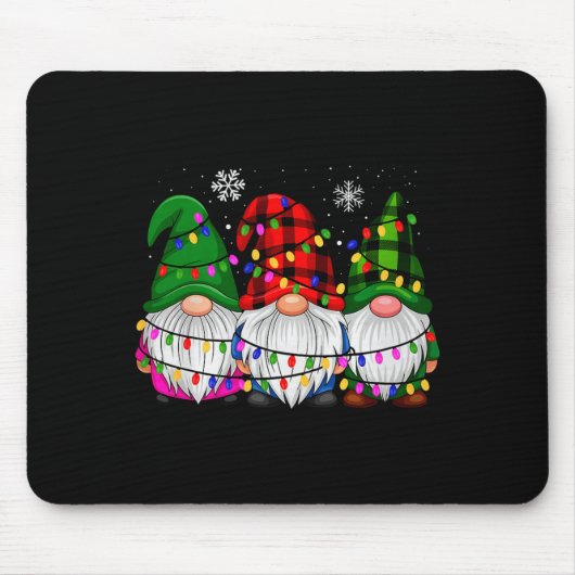 Tapis De Souris Gnomes Family Matching Pjs Men Women Funny Xmas Ho (Devant)
