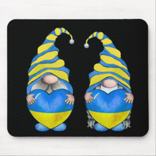 TAPIS DE SOURIS GNOMES UKRANIENS BLEUS ET JAUNES