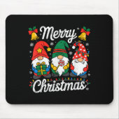 Tapis De Souris Gnomes Xmas drôle Joyeux Noël Gnomes Hommes Femmes (Devant)