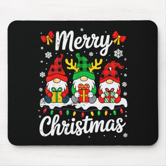 Tapis De Souris Gnomes Xmas Funny Merry Christmas Squad For Men Wo (Devant)
