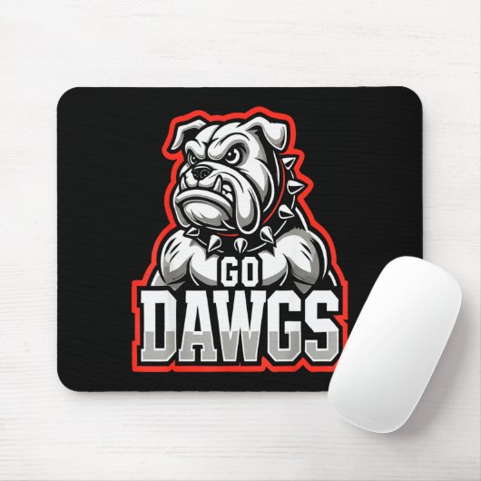 Tapis De Souris Go Dawgs Funny Bulldogs (Avec souris)