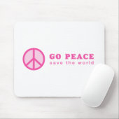 Tapis De Souris Go Peace (Rose) (Avec souris)