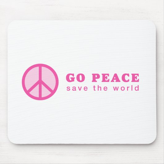 Tapis De Souris Go Peace (Rose) (Devant)