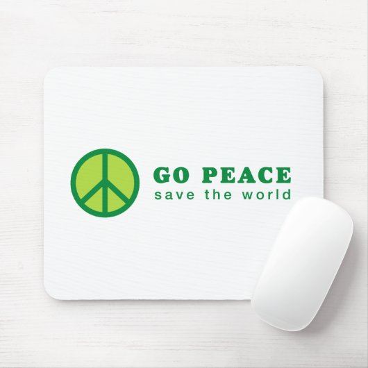 Tapis De Souris Go Peace (Vert) (Avec souris)