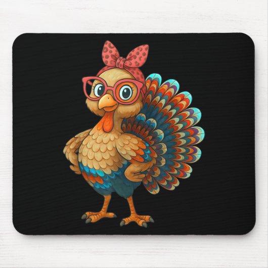 Tapis De Souris Gobble Turkey Day Happy Thanksgiving For Toddlers (Devant)