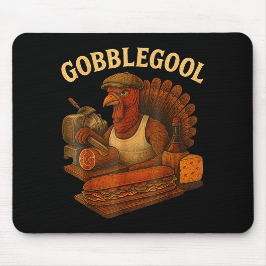 Tapis De Souris Gobbol Turkey Thanksgiving  (Devant)