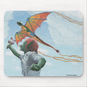 Tapis De Souris Goblin volant Rainbow Dragon Imaginaire de cerf-vo