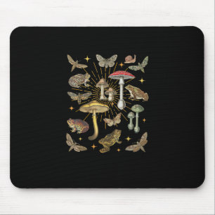 Tapis De Souris Goblinaire Fougueux Papillon Grenouille Champignon