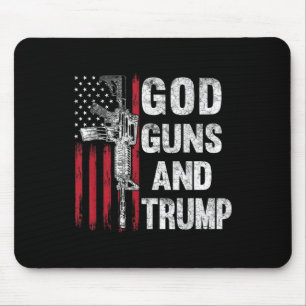 Tapis De Souris God Guns Et Trump 2e Amendement Drapeau Ar15