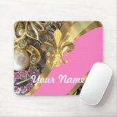 Tapis De Souris Gold bling fleur de lys (Avec souris)