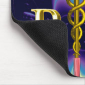 Tapis De Souris GOLD CADUCEUS REGISTERED NURSE SYMBOL Blue Purple (Coin)