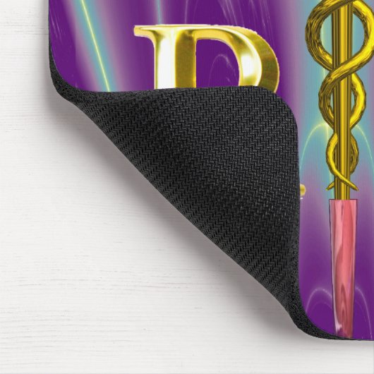Tapis De Souris GOLD CADUCEUS SYMBOLE INFIRMIÈRE ENREGISTRÉ Purple (Coin)