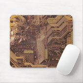 Tapis De Souris Gold Cyber Circuit Board Tech Art Electronique (Avec souris)