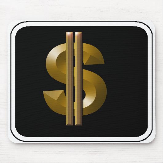 Tapis De Souris Gold Dollar Sign (Devant)