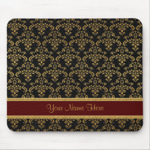 Tapis De Souris Gold et Black Damask