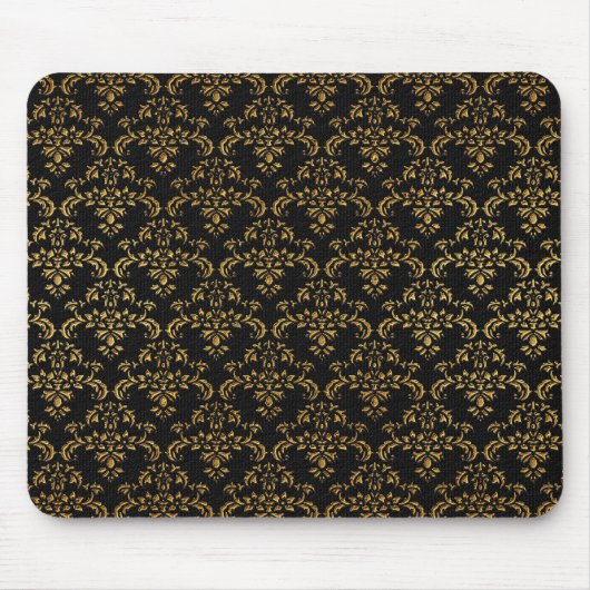 Tapis De Souris Gold et Black Damask (Devant)