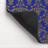 Tapis De Souris Gold et Blue Damask (Coin)