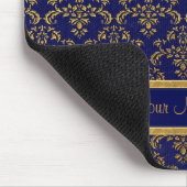Tapis De Souris Gold et Blue Damask (Coin)