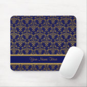 Tapis De Souris Gold et Blue Damask (Avec souris)