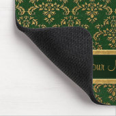 Tapis De Souris Gold et Green Damask (Coin)