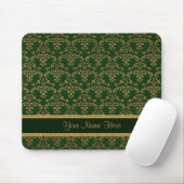 Tapis De Souris Gold et Green Damask (Avec souris)