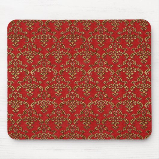 Tapis De Souris Gold et Red Damask (Devant)