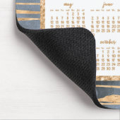 Tapis De Souris Gold Foil Annuel 2024 Calendrier Pad bleu (Coin)