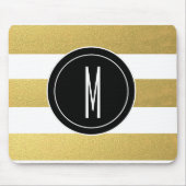TAPIS DE SOURIS GOLD FOIL STRIPES | MONOGRAM NOIR (Devant)