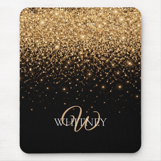 Tapis De Souris Gold Glitter Sparkle Elegant Luxury Texture        (Devant)