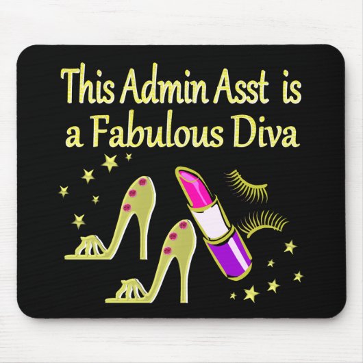 TAPIS DE SOURIS GOLD GLITZY ADMIN ASSISTANT DIVA DESIGN (Devant)