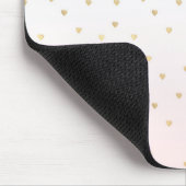 Tapis De Souris Gold Hearts Blush Pink Ombre (Coin)